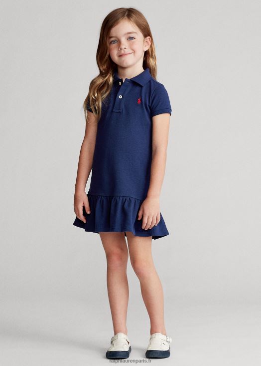 robe polo en maille de coton 46T60T6775 enfants Ralph Lauren marine de newport