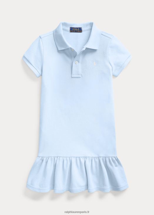 robe polo en maille de coton 46T60T6778 enfants Ralph Lauren bureau bleu