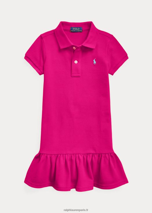 robe polo en maille de coton 46T60T6779 enfants Ralph Lauren ciel rose
