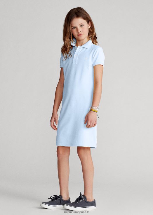 robe polo en maille de coton 46T60T7009 enfants Ralph Lauren bureau bleu