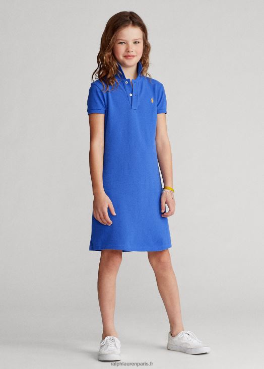 robe polo en maille de coton 46T60T7011 enfants Ralph Lauren nouveau bleu iris