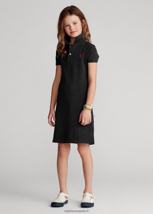 robe polo en maille de coton 46T60T7013 enfants Ralph Lauren noir