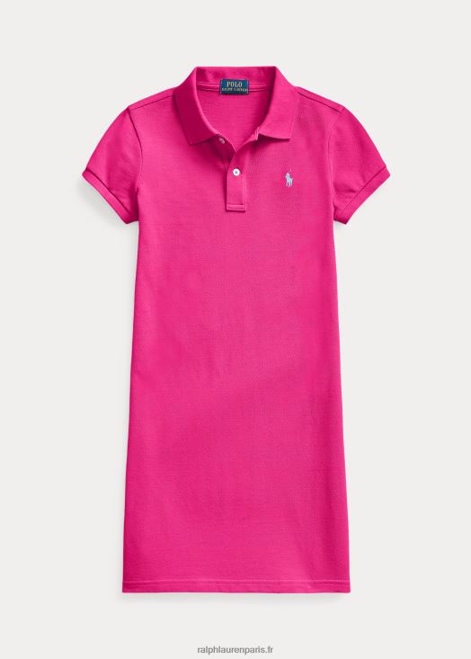 robe polo en maille de coton 46T60T7016 enfants Ralph Lauren ciel rose