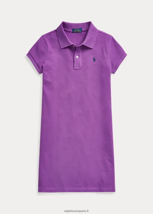 robe polo en maille de coton 46T60T7017 enfants Ralph Lauren paloma violet