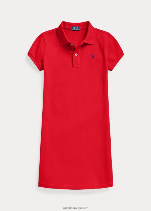 robe polo en maille de coton 46T60T7019 enfants Ralph Lauren rl 2000 rouge