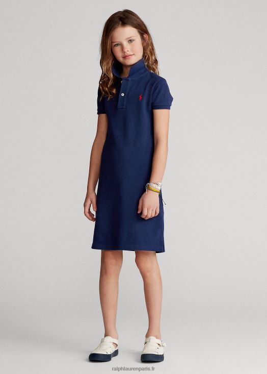 robe polo en maille de coton 46T60T7020 enfants Ralph Lauren marine de newport