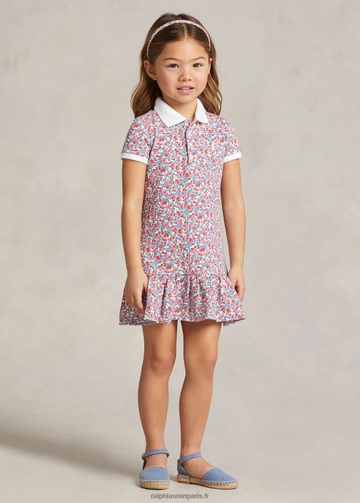 robe polo en résille stretch à fleurs 46T60T7354 enfants Ralph Lauren tyler floral