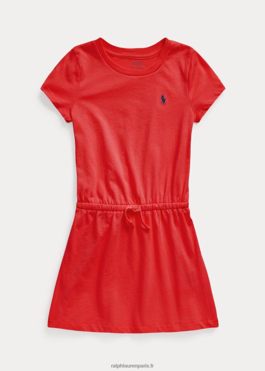 robe t-shirt en jersey de coton 46T60T7356 enfants Ralph Lauren tribord rouge