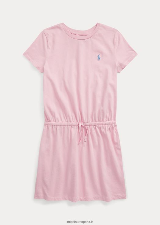 robe t-shirt en jersey de coton 46T60T7554 enfants Ralph Lauren rose carmel