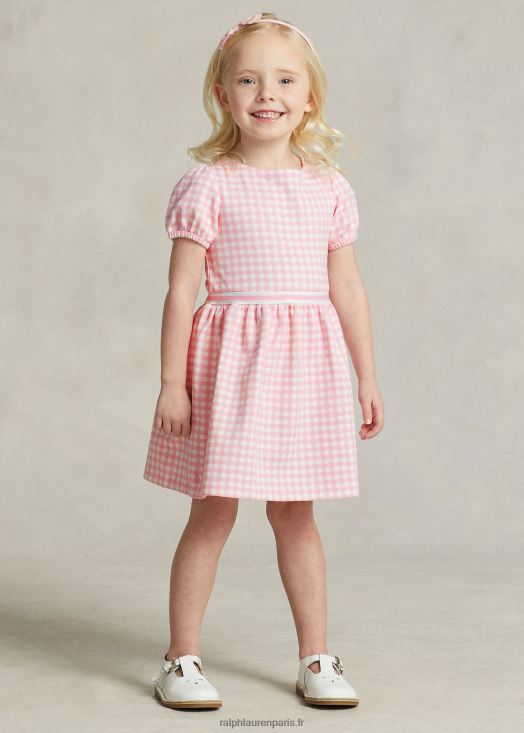 robe vichy point de Rome 46T60T7347 enfants Ralph Lauren vichy rose