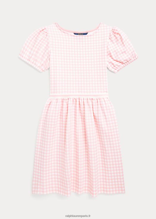 robe vichy point de Rome 46T60T7535 enfants Ralph Lauren vichy rose