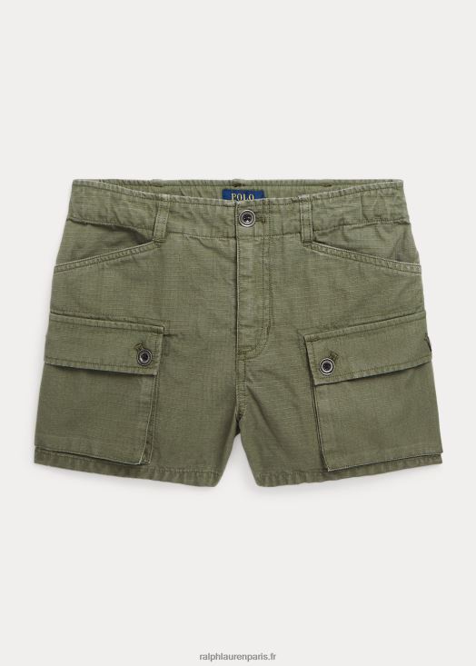 short cargo en coton indéchirable 46T60T7102 enfants Ralph Lauren sauge noire