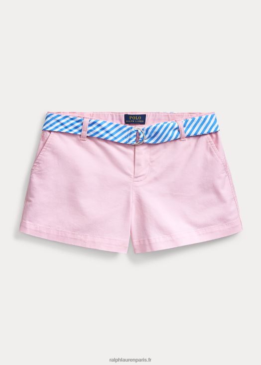short chino stretch à ceinture 46T60T6963 enfants Ralph Lauren rose carmel