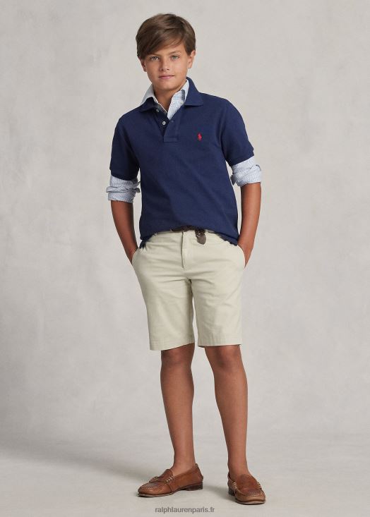 short chino stretch coupe droite 46T60T6017 enfants Ralph Lauren sable de base