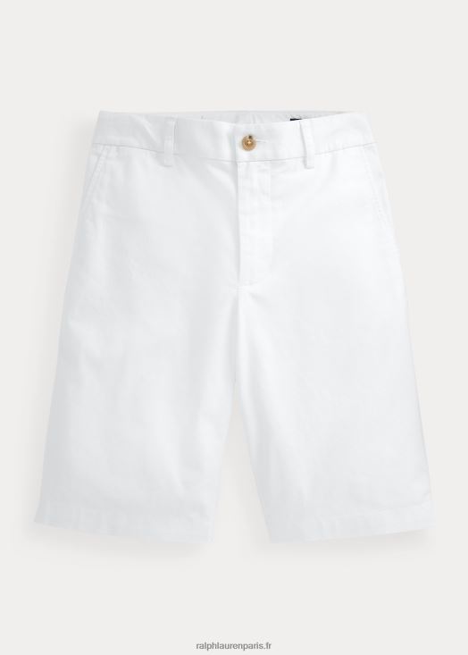 short chino stretch coupe droite 46T60T6019 enfants Ralph Lauren blanc