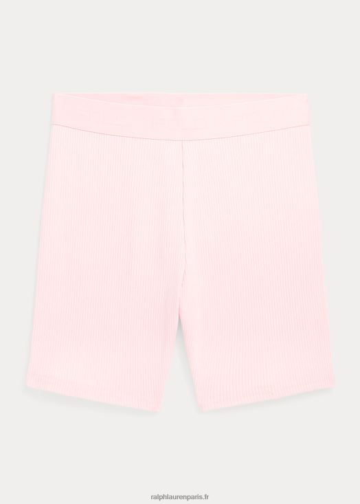 short de cycliste en coton mélangé côtelé 46T60T7506 enfants Ralph Lauren rose acacia