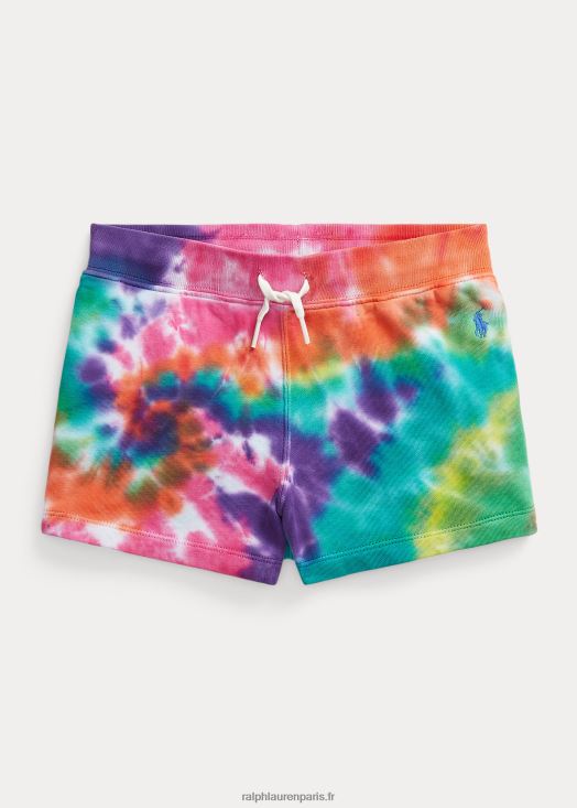 short en coton éponge tie-dye 46T60T7103 enfants Ralph Lauren teinture arc-en-ciel