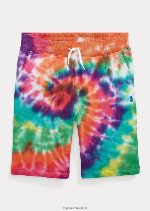 short en coton éponge tie-dye 46T60T9820 enfants Ralph Lauren teinture arc-en-ciel
