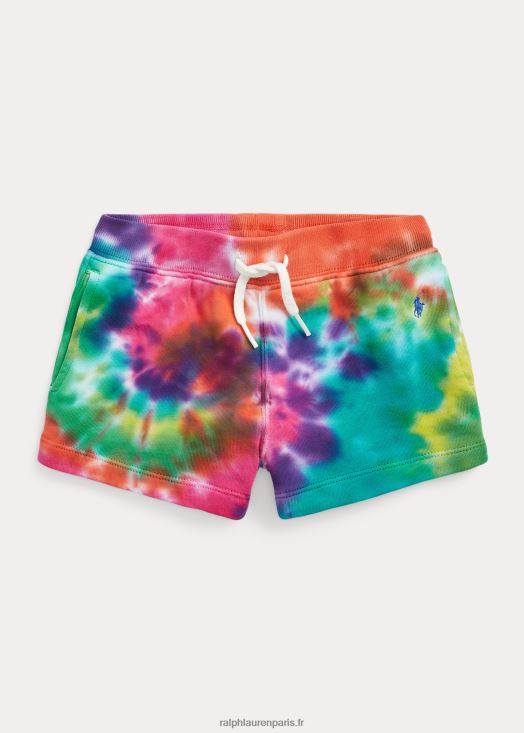 short en coton éponge tie-dye 46T60T9940 enfants Ralph Lauren teinture arc-en-ciel