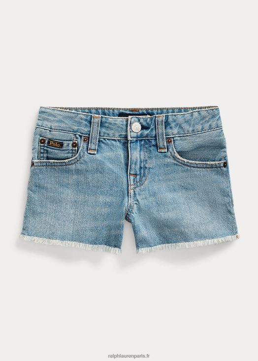 short en denim de coton effiloché 46T60T6886 enfants Ralph Lauren lavage cardell