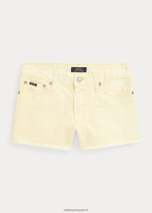 short en denim de coton effiloché 46T60T7146 enfants Ralph Lauren maïs jaune