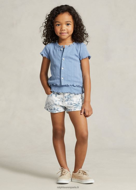 short en denim de coton à fleurs 46T60T6711 enfants Ralph Lauren floral