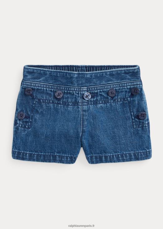 short en denim de coton marin 46T60T9952 enfants Ralph Lauren lavage olvera