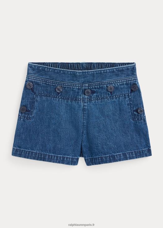 short en jean de coton 46T60T7123 enfants Ralph Lauren lavage olvera