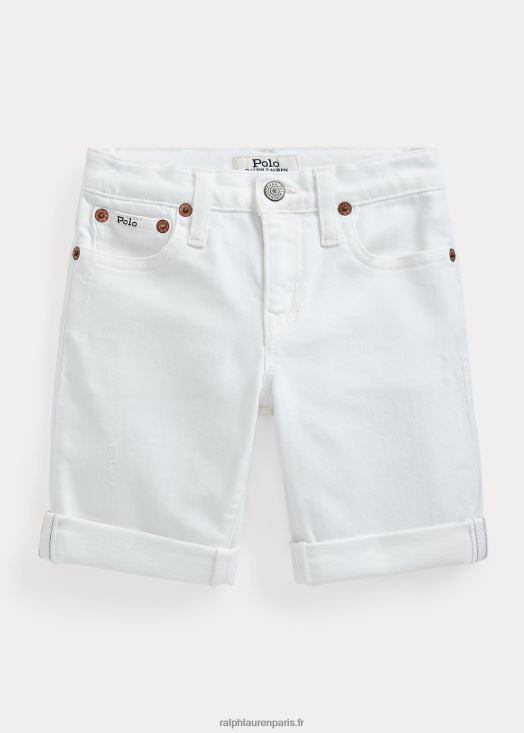 short en jean slim stretch sullivan 46T60T5744 enfants Ralph Lauren dell blanc
