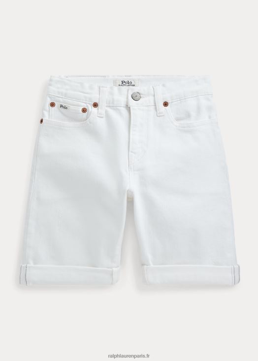 short en jean slim stretch sullivan 46T60T6102 enfants Ralph Lauren dell blanc