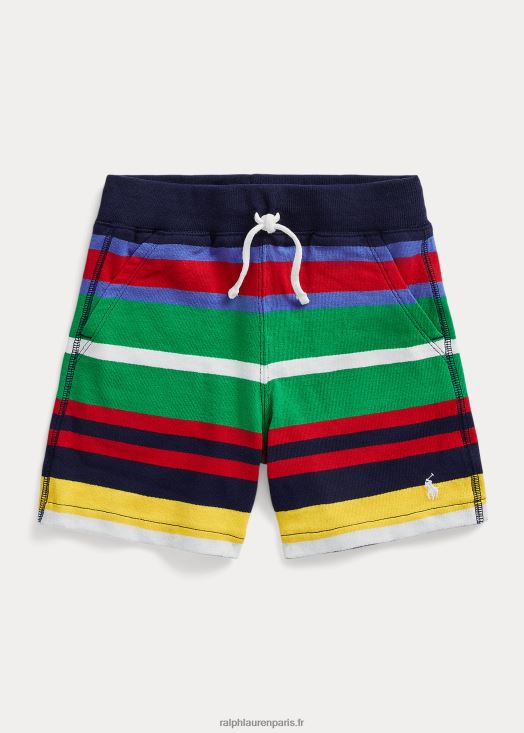 short en jersey de coton rayé 46T60T5804 enfants Ralph Lauren newport bleu marine multi