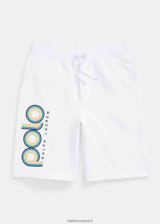 short en molleton à logo 46T60T6104 enfants Ralph Lauren blanc