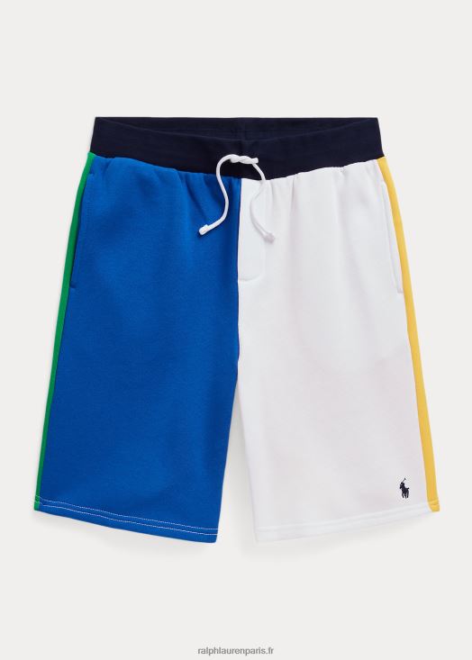 short en molleton à logo colour-block 46T60T6161 enfants Ralph Lauren multicolore blanc