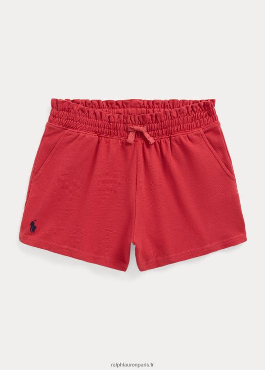 short en piqué à volants 46T60T7188 enfants Ralph Lauren piment/chasseur marine
