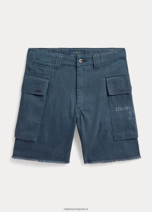 short en sergé à chevrons 46T60T6118 enfants Ralph Lauren bleu marine