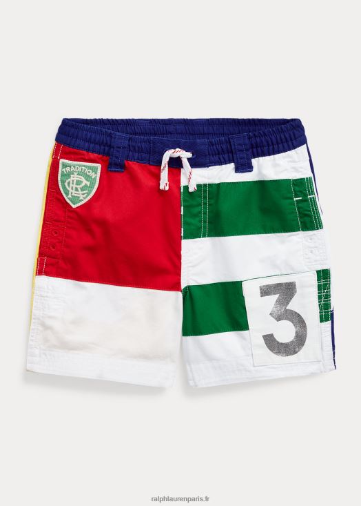 short en sergé de coton color-block 46T60T5784 enfants Ralph Lauren multi