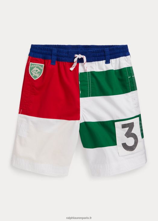short en sergé de coton color-block 46T60T9850 enfants Ralph Lauren multi