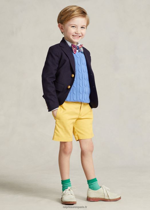 short en sergé flex abrasif coupe droite 46T60T5622 enfants Ralph Lauren plage jaune - Cliquez sur l'image pour la fermer