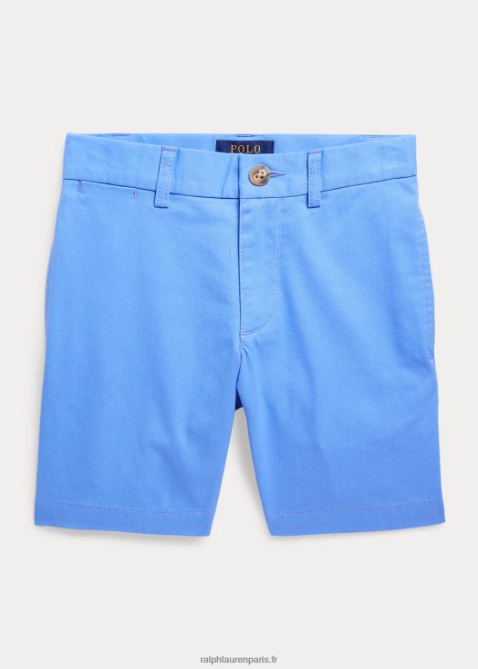 short en sergé flex abrasif coupe droite 46T60T5624 enfants Ralph Lauren bleu de l'île du port