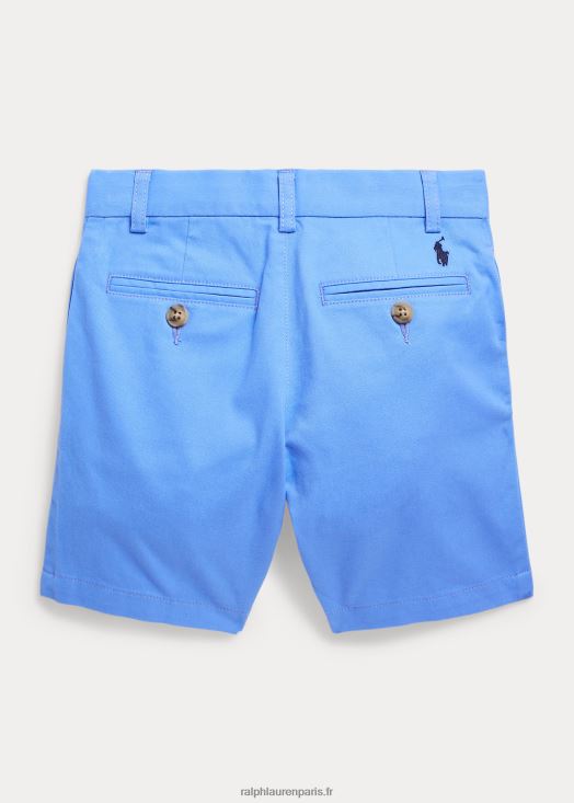 short en sergé flex abrasif coupe droite 46T60T5624 enfants Ralph Lauren bleu de l'île du port