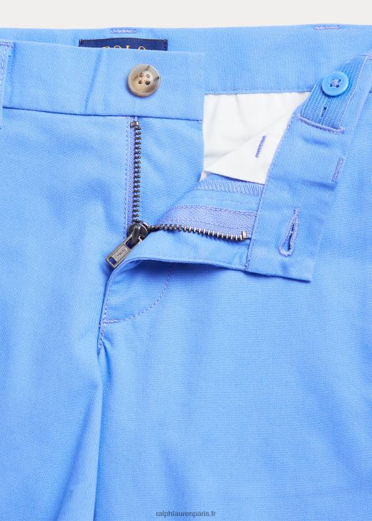 short en sergé flex abrasif coupe droite 46T60T5624 enfants Ralph Lauren bleu de l'île du port