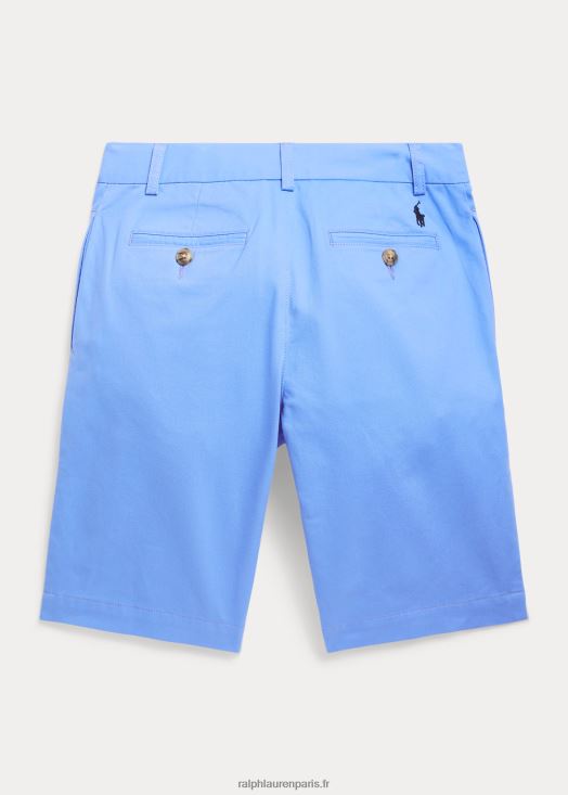 short en sergé flex abrasif coupe droite 46T60T5645 enfants Ralph Lauren bleu de l'île du port
