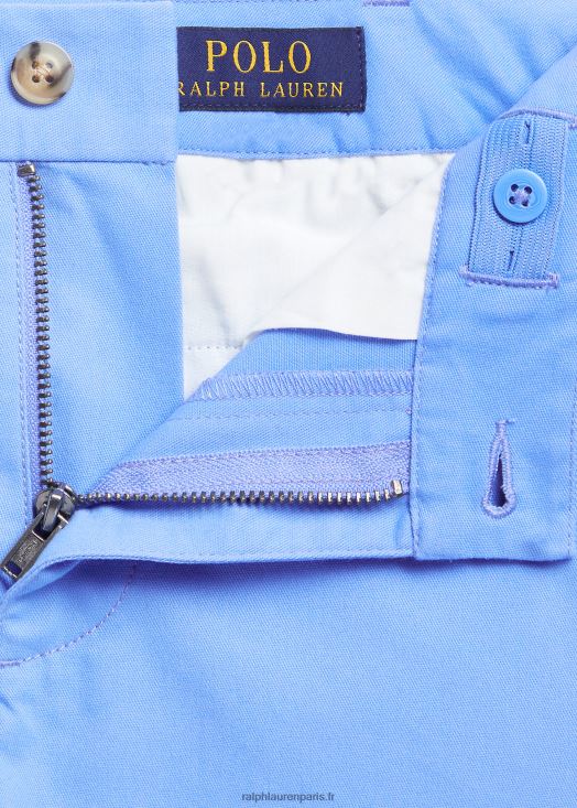 short en sergé flex abrasif coupe droite 46T60T5645 enfants Ralph Lauren bleu de l'île du port
