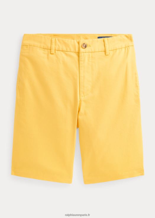 short en sergé flex abrasif coupe droite 46T60T5646 enfants Ralph Lauren plage jaune