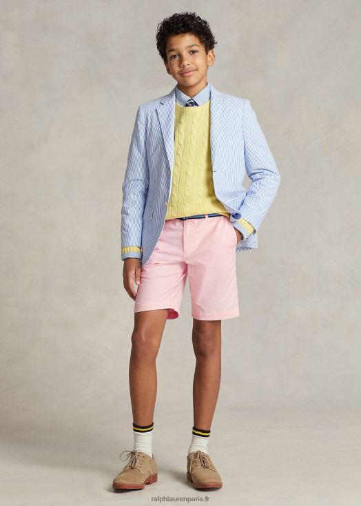 short oxford en coton coupe droite 46T60T6005 enfants Ralph Lauren Oxford rose