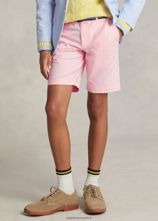 short oxford en coton coupe droite 46T60T6005 enfants Ralph Lauren Oxford rose