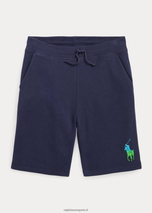 short polaire big pony ombré 46T60T9923 enfants Ralph Lauren marine de croisière