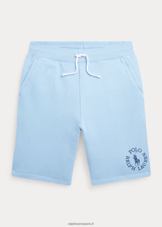 short polaire à logo big pony 46T60T5652 enfants Ralph Lauren poudre bleue