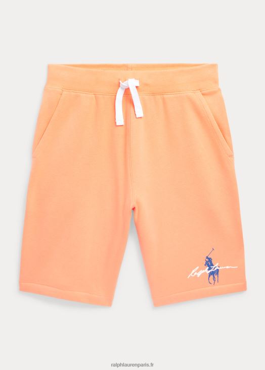 short polaire à logo big pony 46T60T6097 enfants Ralph Lauren orange clair