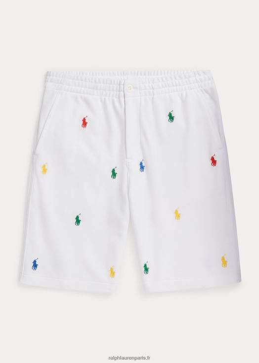 short polo prepster en filet de coton 46T60T5995 enfants Ralph Lauren blanc